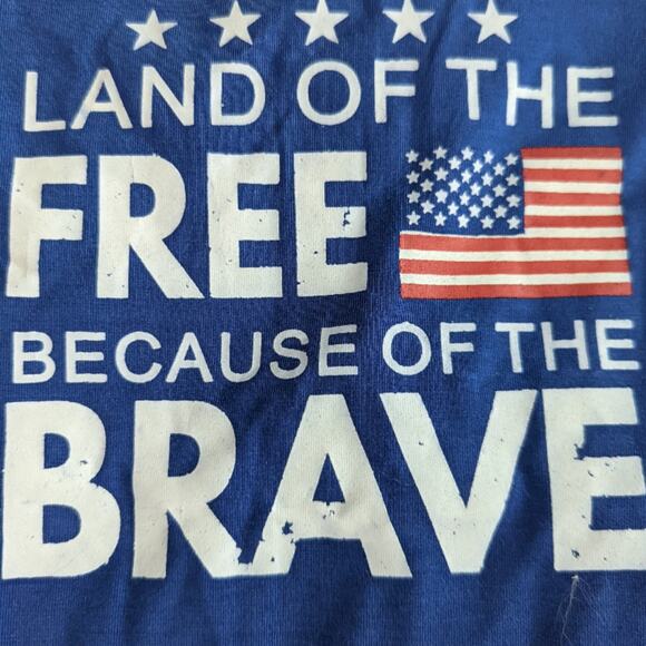 Patpat 4th of July Land of the Free Because of the Brave Onesie Sz 3-6m New - Picture 2 of 4